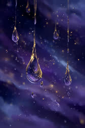 日主癸(雨露)のイメージイラスト